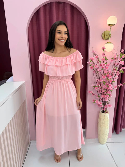 Longo Cigana Rosa - Moda Evangelica