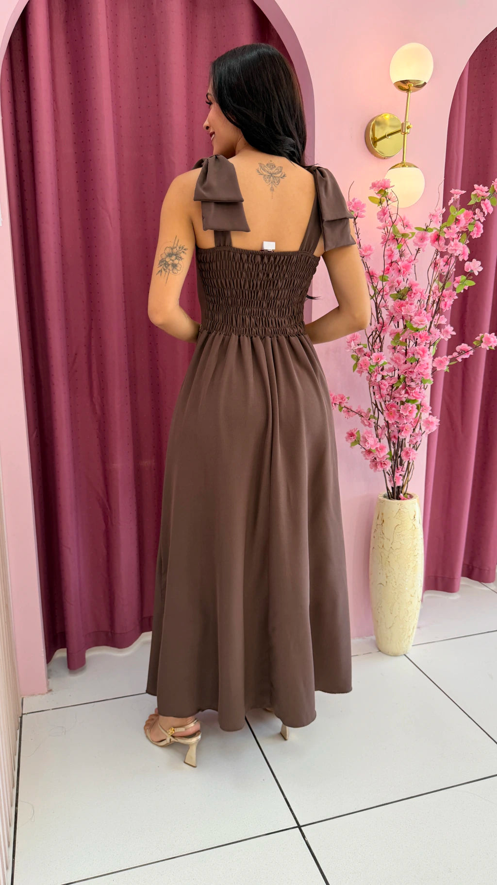 Vestido Laço Marrom