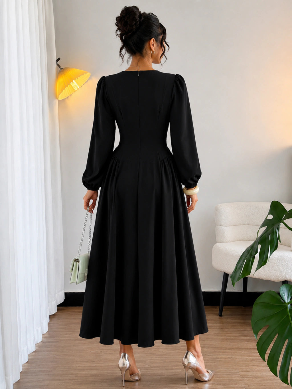 Vestido Clássico ML Preto