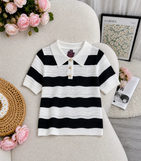 Blusa Gola Polo Branca - Moda Evangelica
